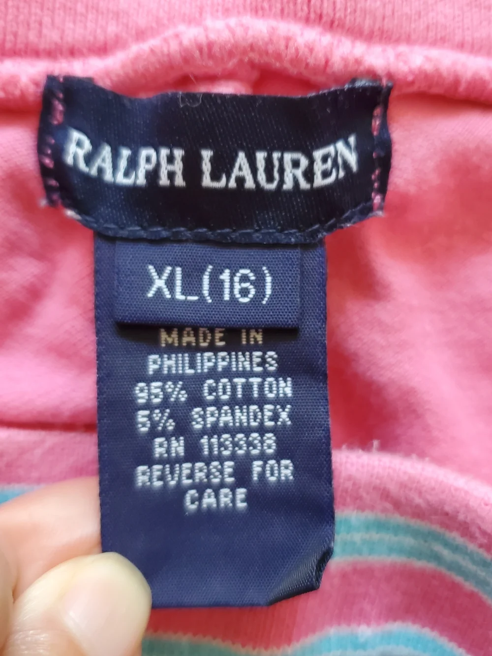 Ralph Lauren Pink Pleated Tennis Skirt with Striped Waistband.  Size 16